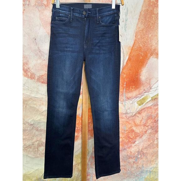 Anthropologie MOTHER The Dazzler High-Rise Straight Ankle Jeans - Picture 6 of 9